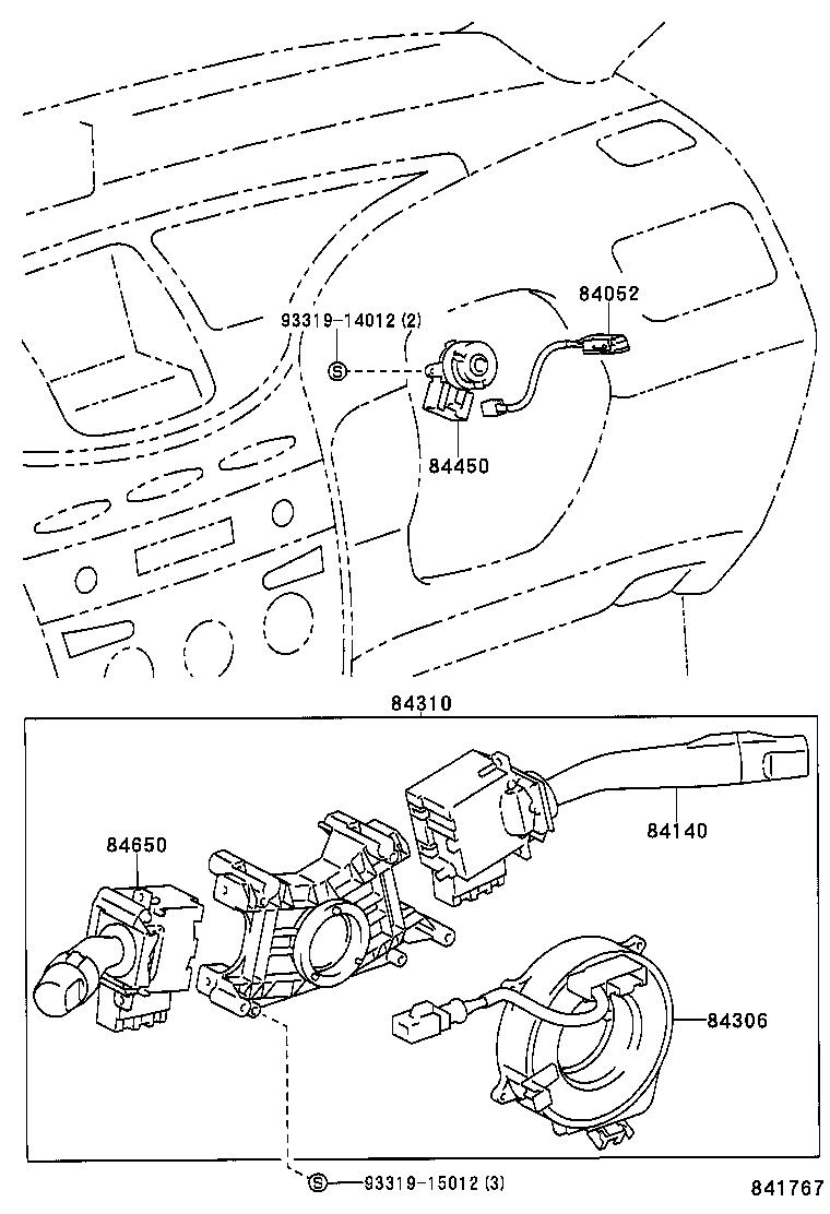 84140-47010 SWITCH ASSY, HEADLAMP DIMMER product image