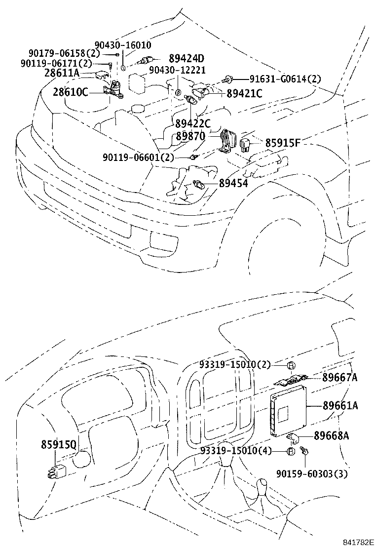 89666-60480 COMPUTER, ENGINE CONTROL product image