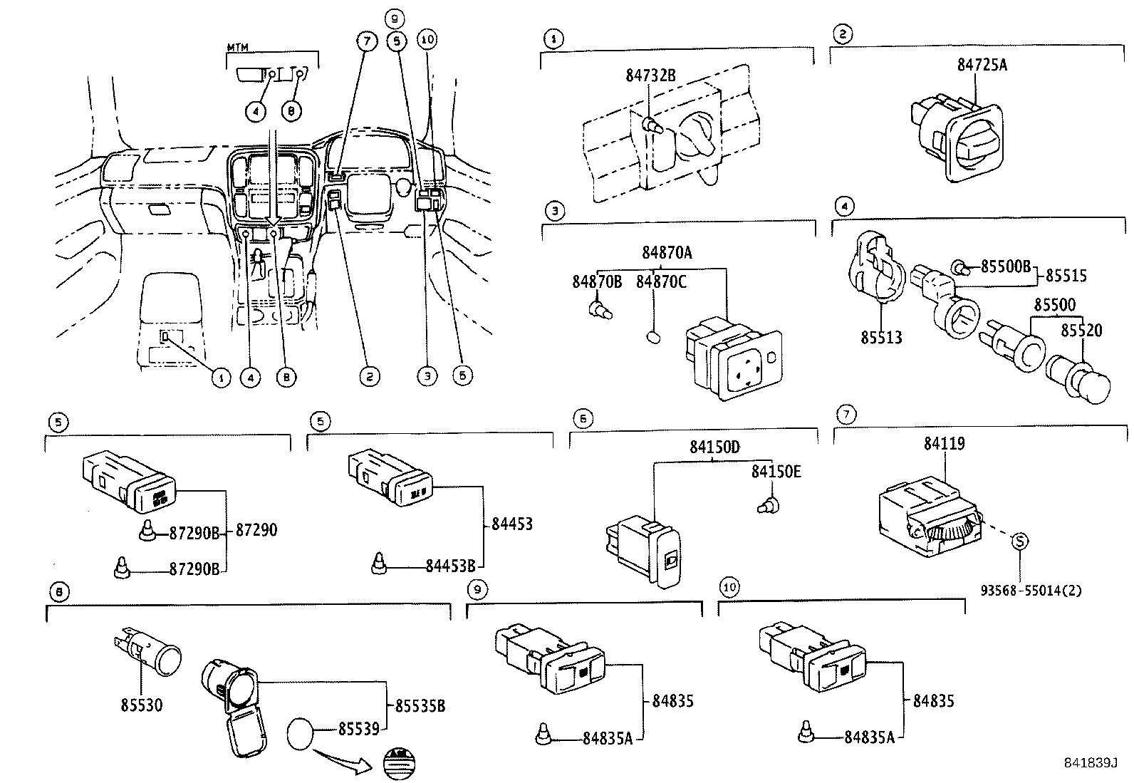 82740-60030 BLOCK ASSY, ENGINE ROOM RELAY product image