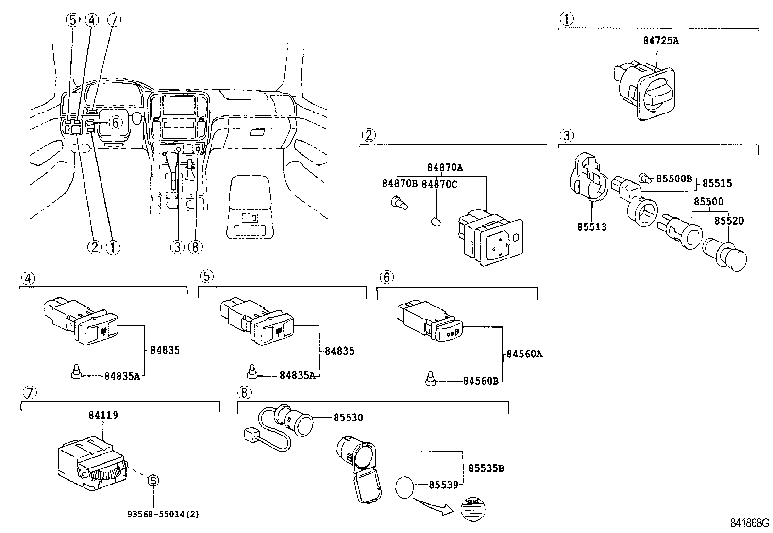 55905-60280 KNOB SUB-ASSY, CONTROL product image