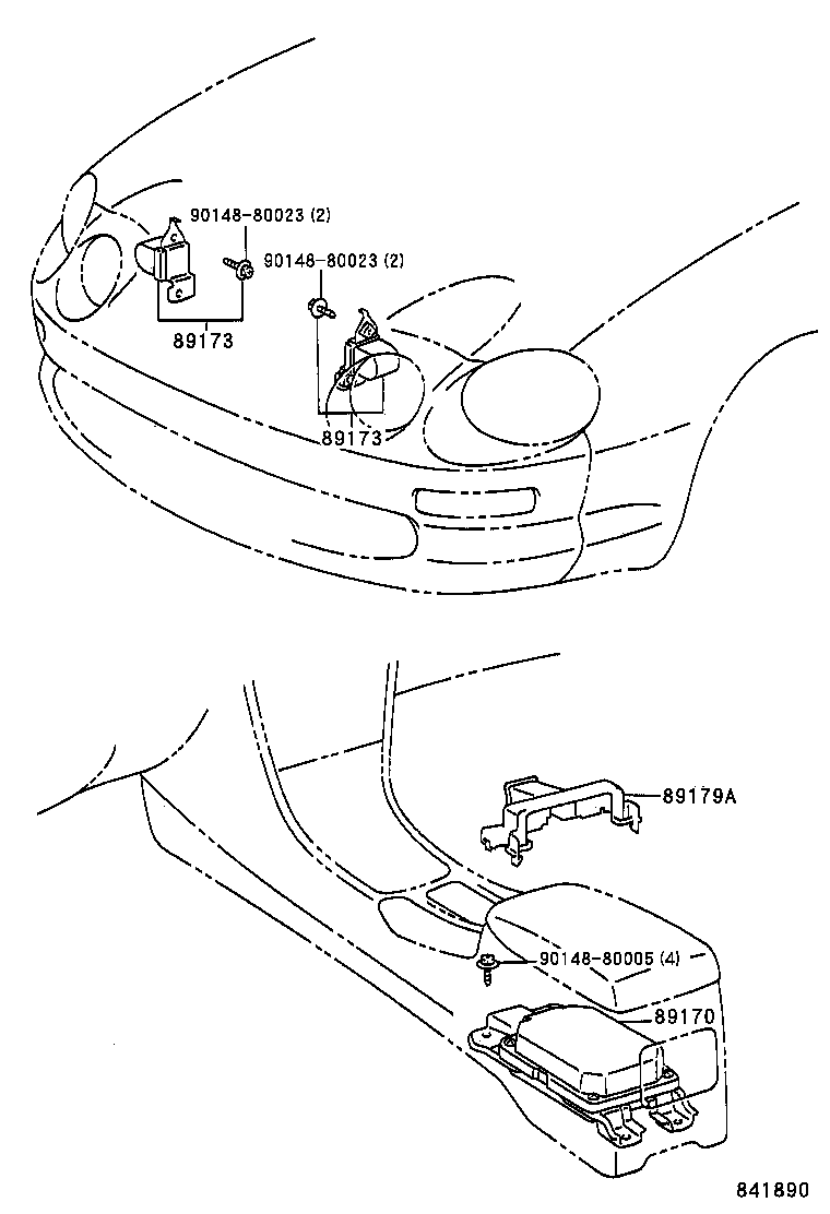 89170-20020 SENSOR ASSY, AIR BAG product image