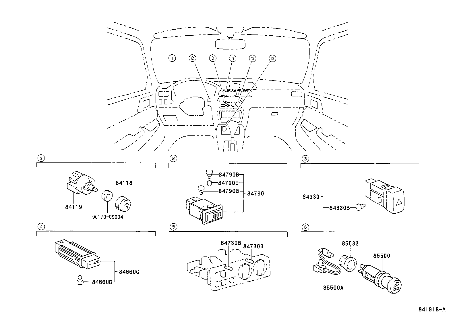 84820-10080 MASTER SWITCH ASSY, POWER WINDOW REGULATOR product image