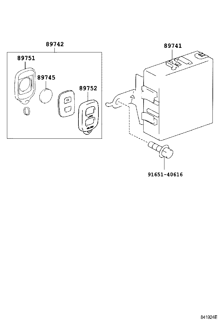 89741-28080 RECEIVER, DOOR CONTROL product image
