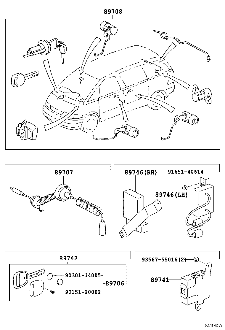 89741-28060 RECEIVER, DOOR CONTROL product image