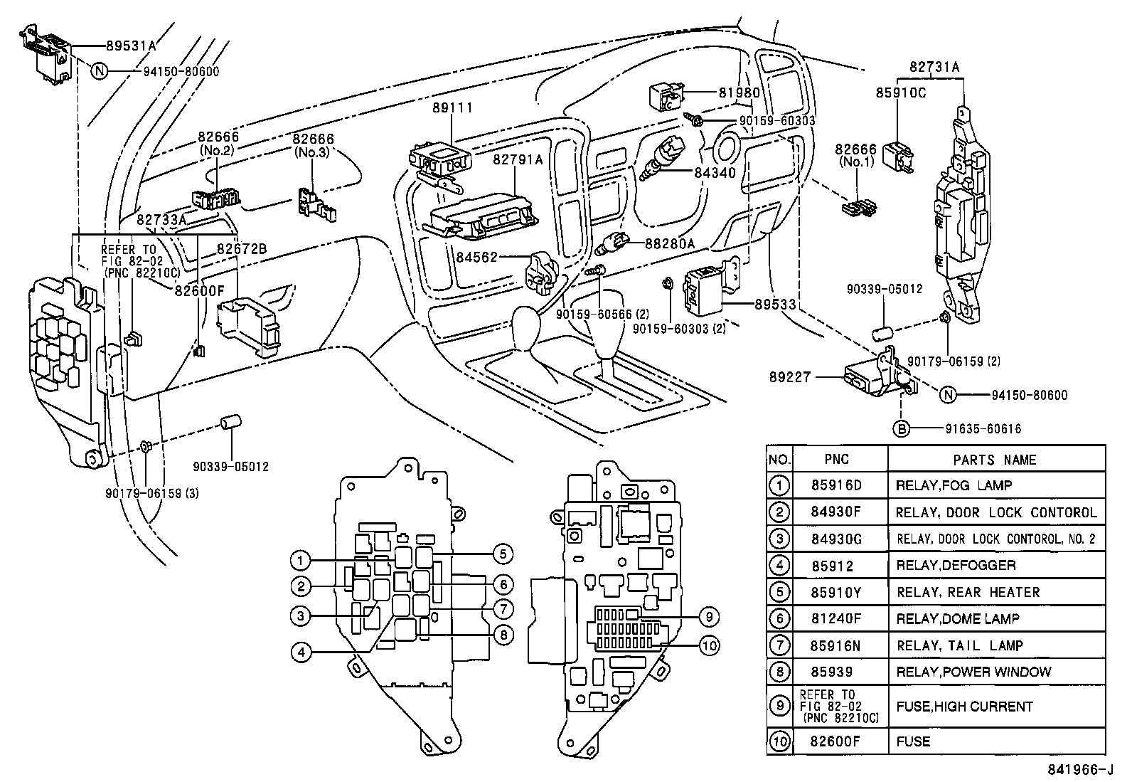84165-60040 SWITCH, REAR FOG LAMP product image