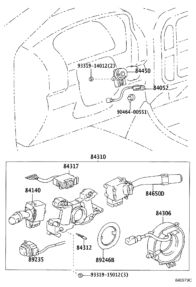 84165-60040 SWITCH, REAR FOG LAMP product image