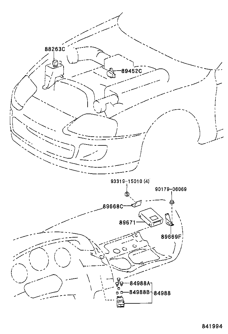 89669-14080 BRACKET, SLIP CONTROL COMPUTER, NO.3 product image