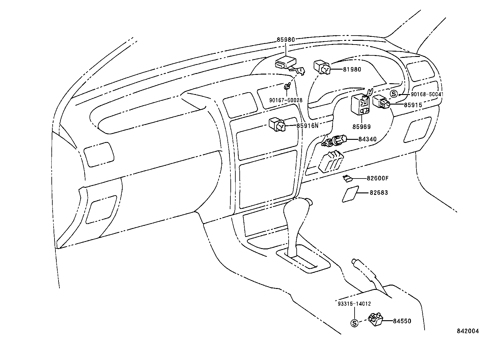 84820-10080 MASTER SWITCH ASSY, POWER WINDOW REGULATOR product image