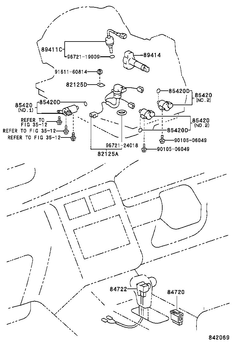 84722-20110-E0 SWITCH, TRANSMISSION CONTROL product image