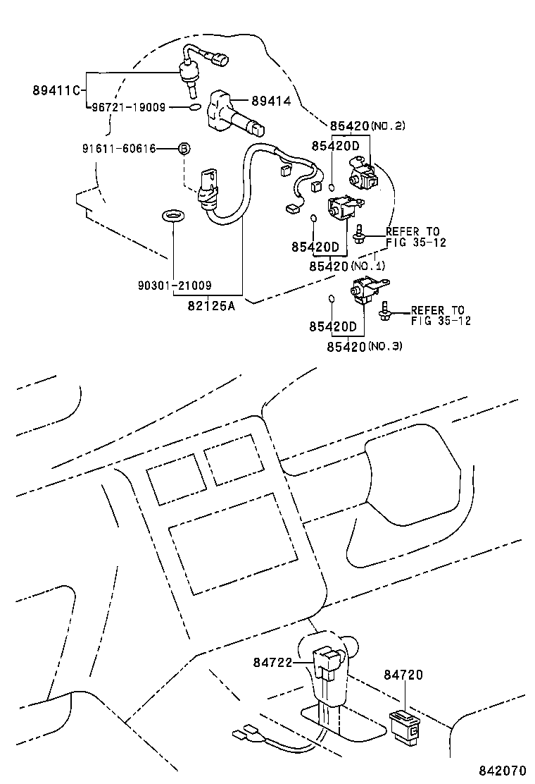 84722-20110-E0 SWITCH, TRANSMISSION CONTROL product image