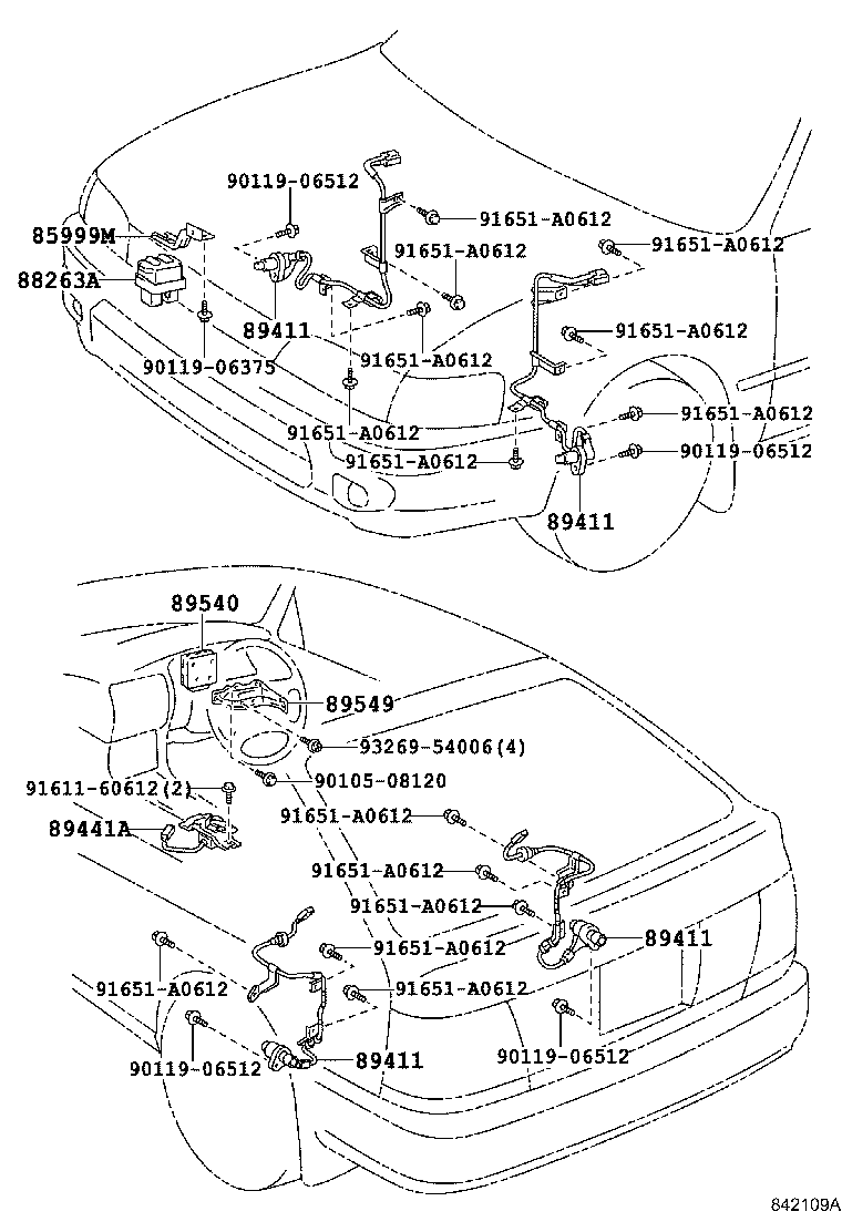 89441-12030 SENSOR, DECELERATION product image