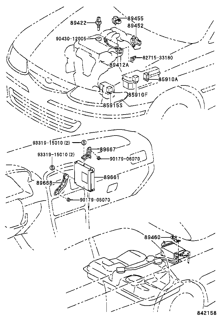 89460-06040 SENSOR ASSY, VAPOR PRESSURE product image