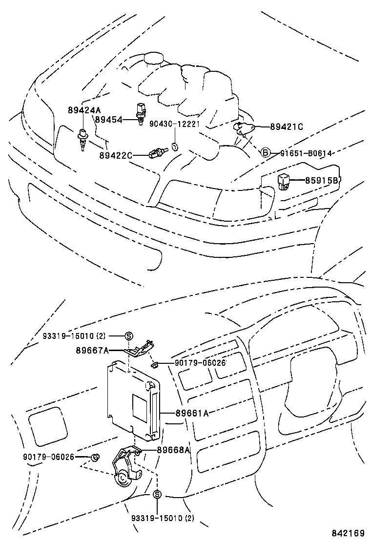 89661-21350 COMPUTER, ENGINE CONTROL product image