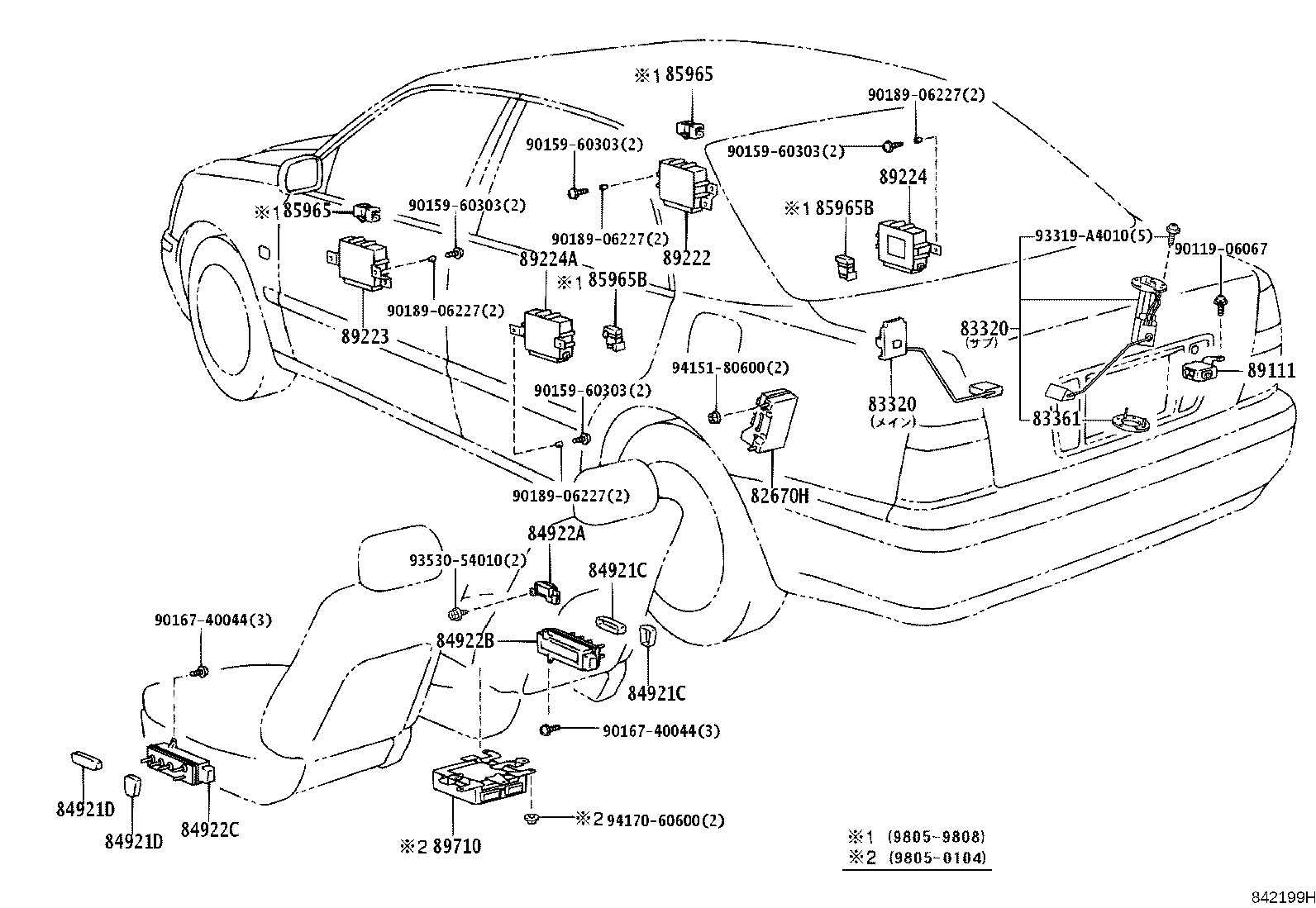 23080-46050 RESISTER, FUEL PUMP product image
