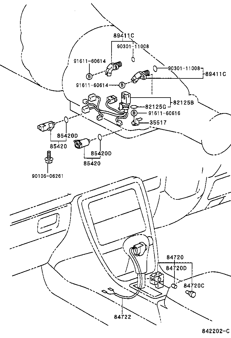 84720-51010 SWITCH ASSY, PATTERN SELECT product image