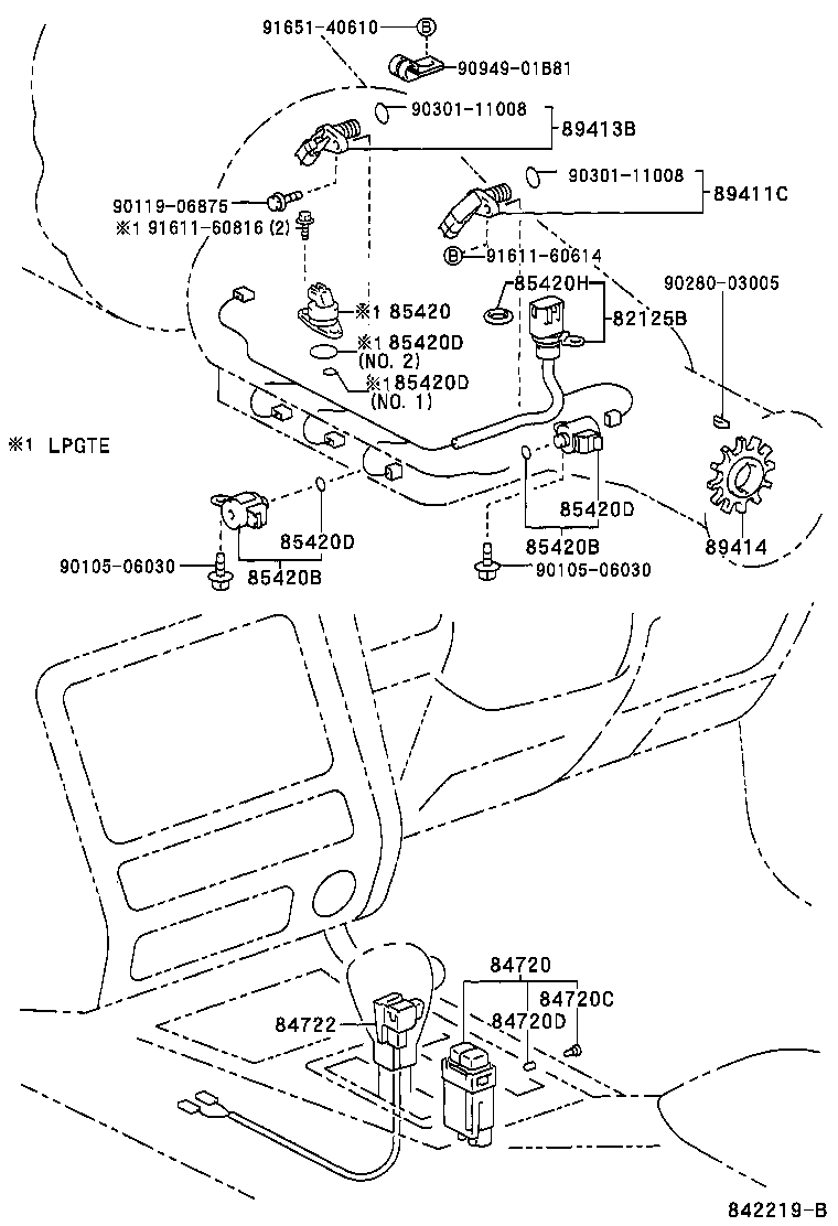 84722-30240 SWITCH, TRANSMISSION CONTROL product image