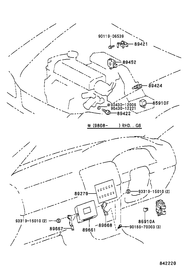 89661-02853 COMPUTER, ENGINE CONTROL product image