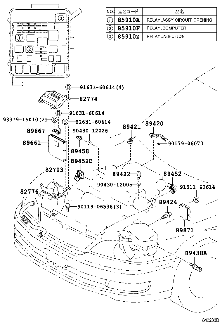 89420-32080 SENSOR ASSY, VACUUM product image