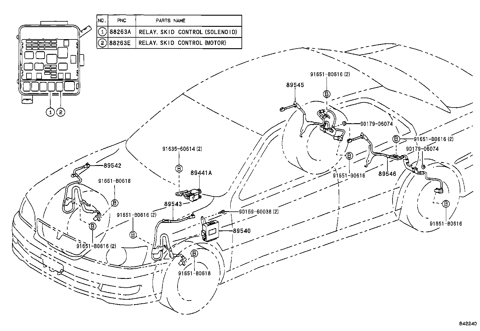 89516-32010 WIRE, SKID CONTROL SENSOR product image