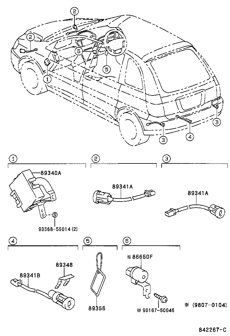 89340-44030 COMPUTER ASSY, CLEARANCE WARNING product image