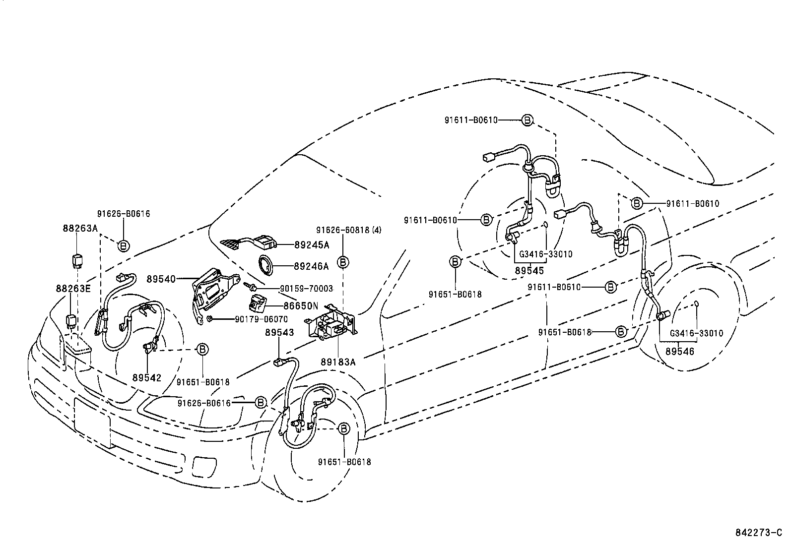 Toyota 89540-33130 COMPUTER ASSY, SKID CONTROL