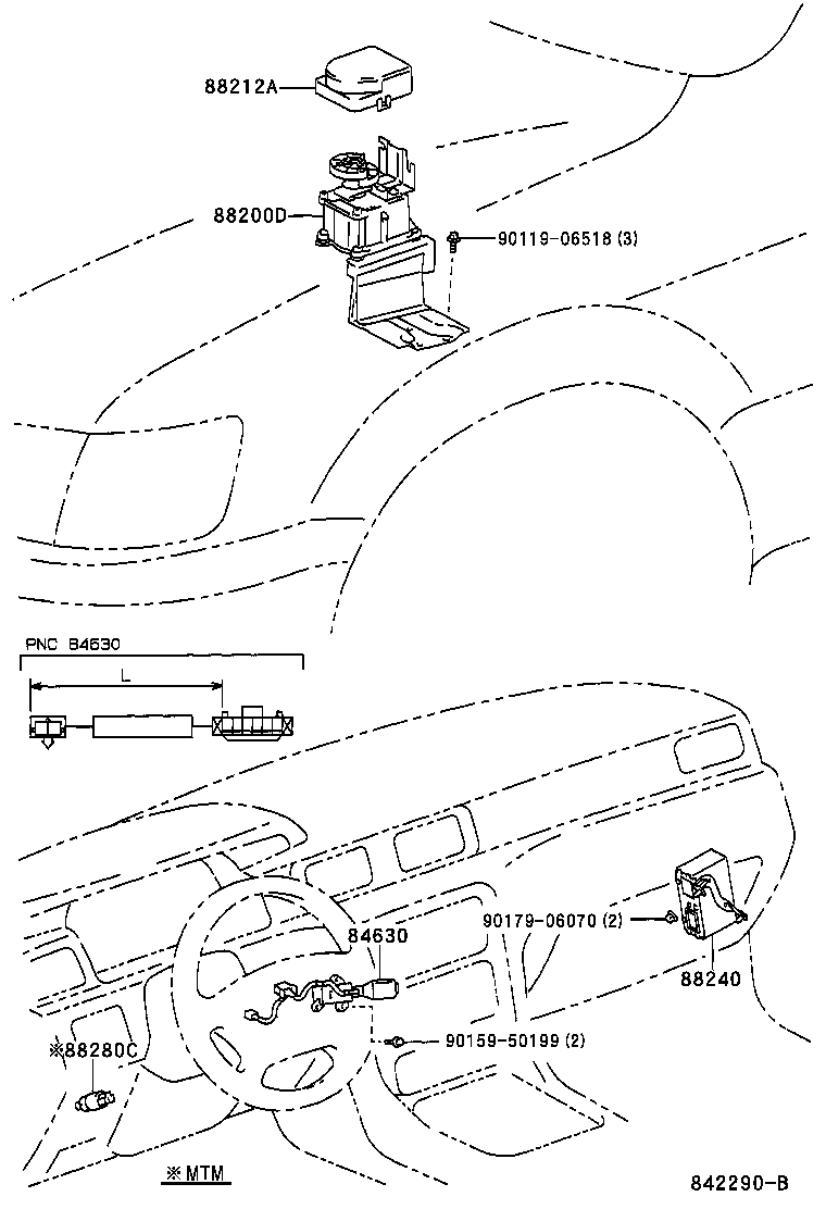 Toyota 84630-0W010 SWITCH ASSY, CRUISE CONTROL MAIN