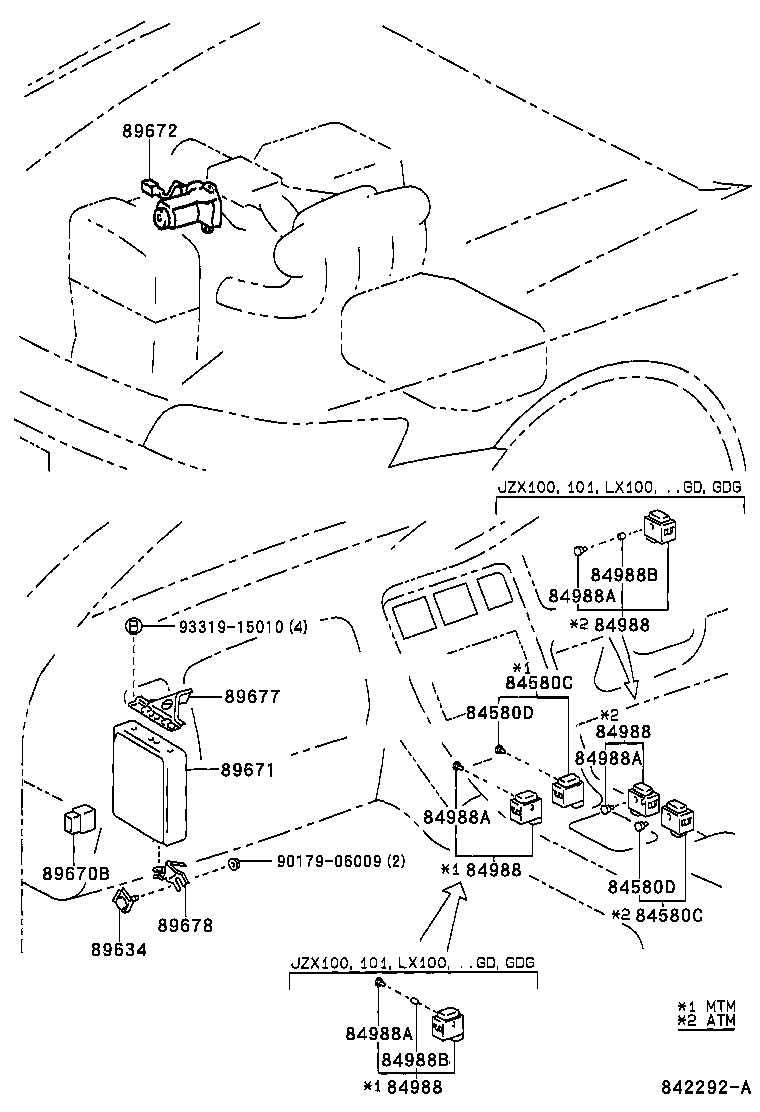 84988-22040 SWITCH, TRACTION CONTROL product image