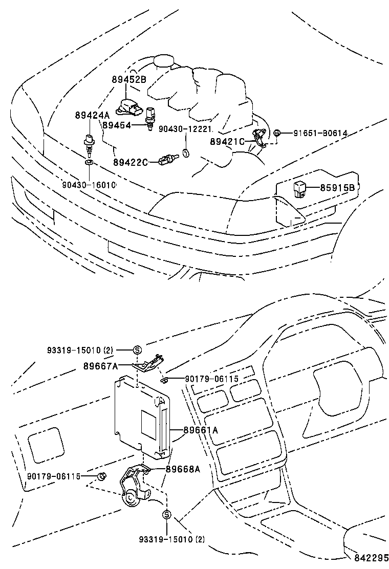 89661-21340 COMPUTER, ENGINE CONTROL product image