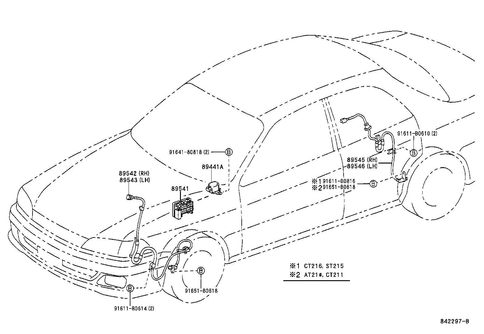 89545-20150 SENSOR, SPEED, REAR RH product image