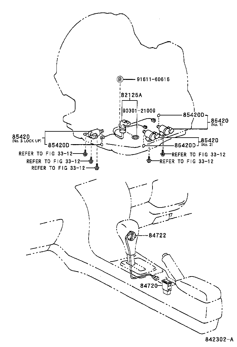 84722-12100-B0 SWITCH, TRANSMISSION CONTROL product image