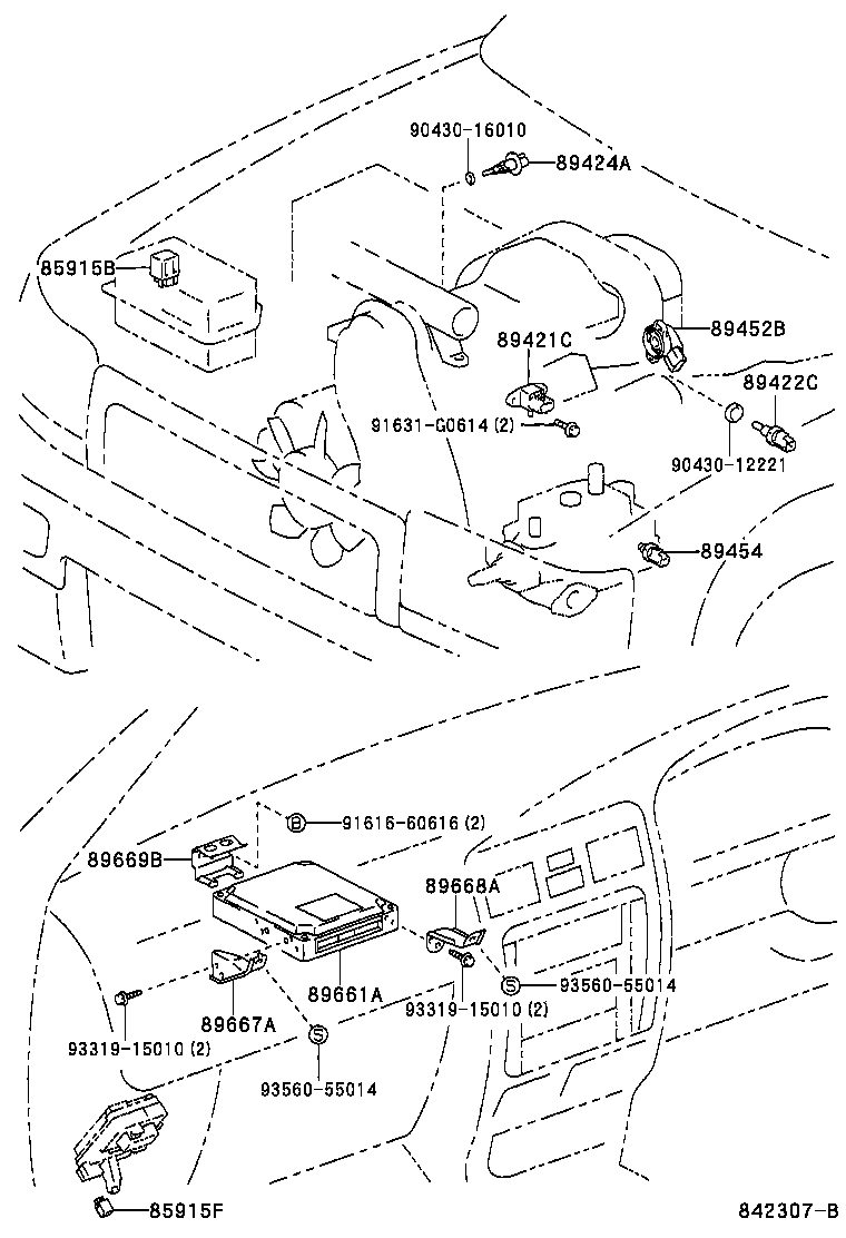 89666-35200 COMPUTER, ENGINE CONTROL product image