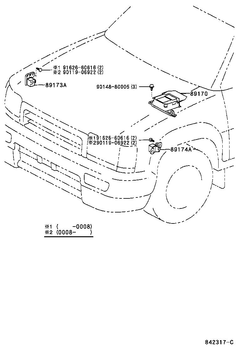 89170-35130 SENSOR ASSY, AIR BAG product image