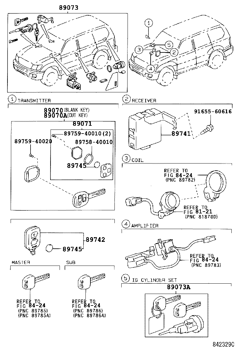 89741-60232 RECEIVER, DOOR CONTROL product image