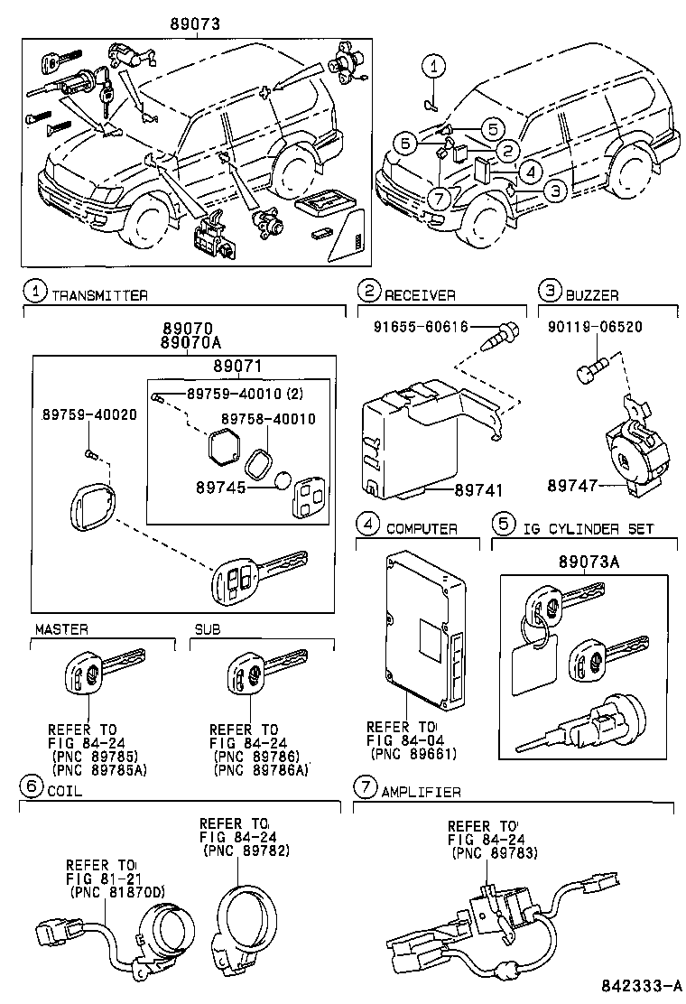 89071-60180 MODULE SET, TRANSMITTER SUB-ASSY, DOOR CONTROL product image
