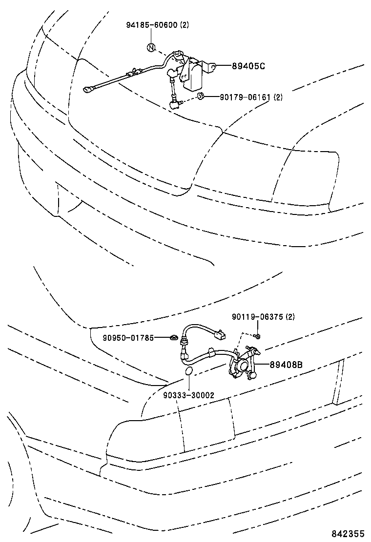 89405-50050 SENSOR SUB-ASSY, HEIGHT CONTROL, FRONT product image