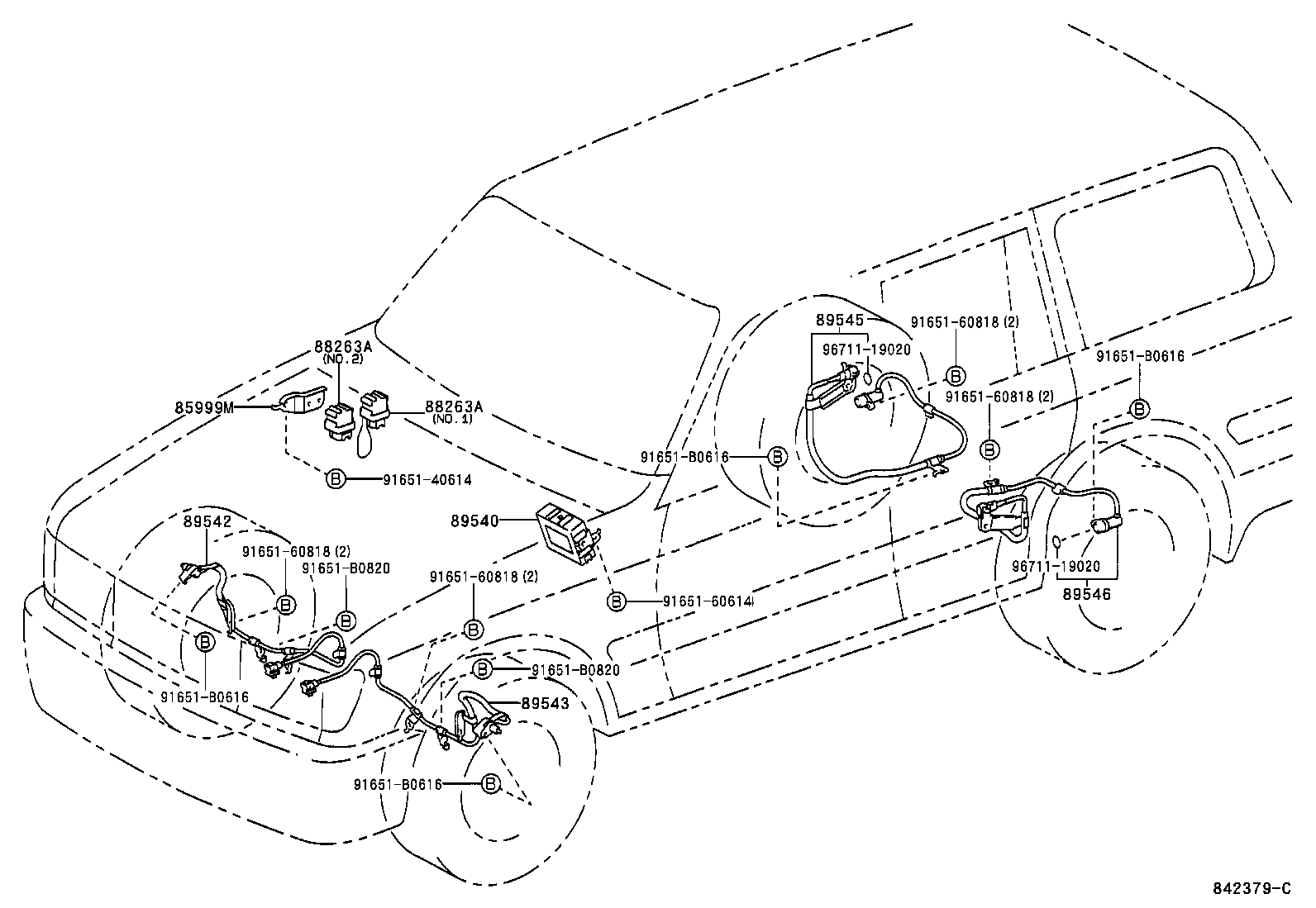 89441-60010 SENSOR, DECELERATION product image
