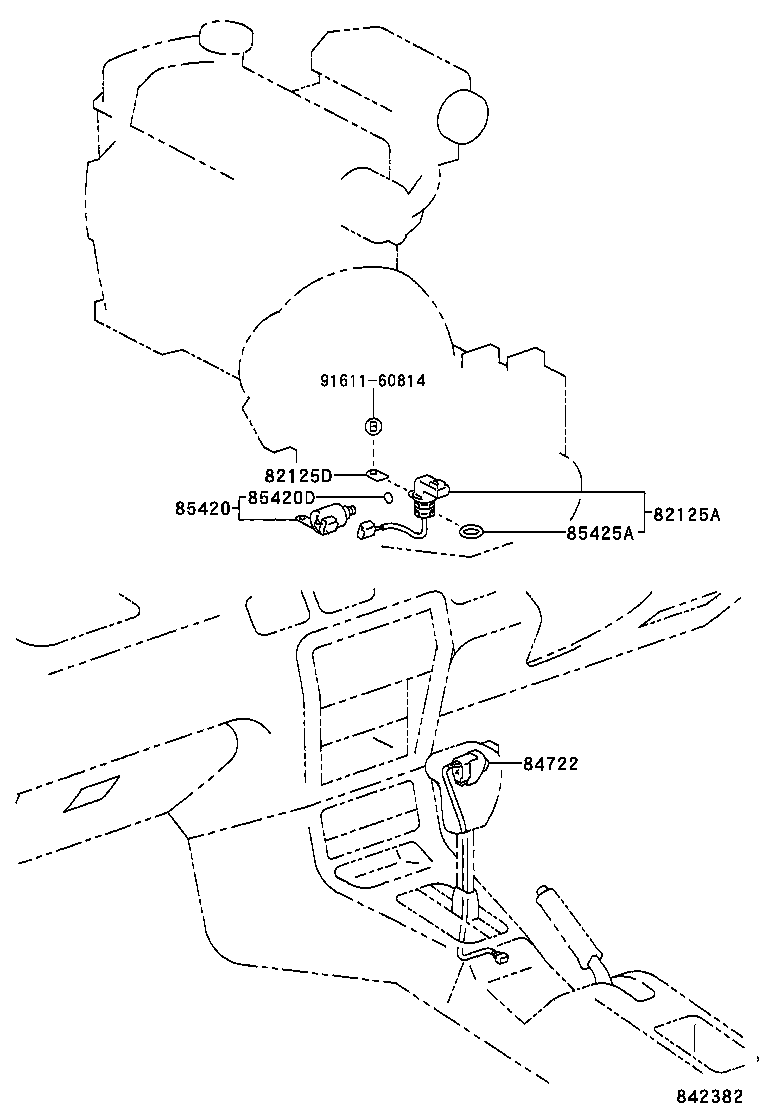 84722-16120-B1 SWITCH, TRANSMISSION CONTROL product image
