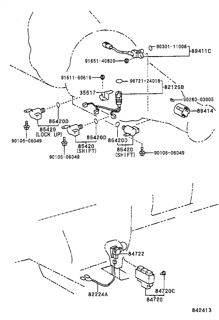 84570-30040 SWITCH ASSY, KICK DOWN product image