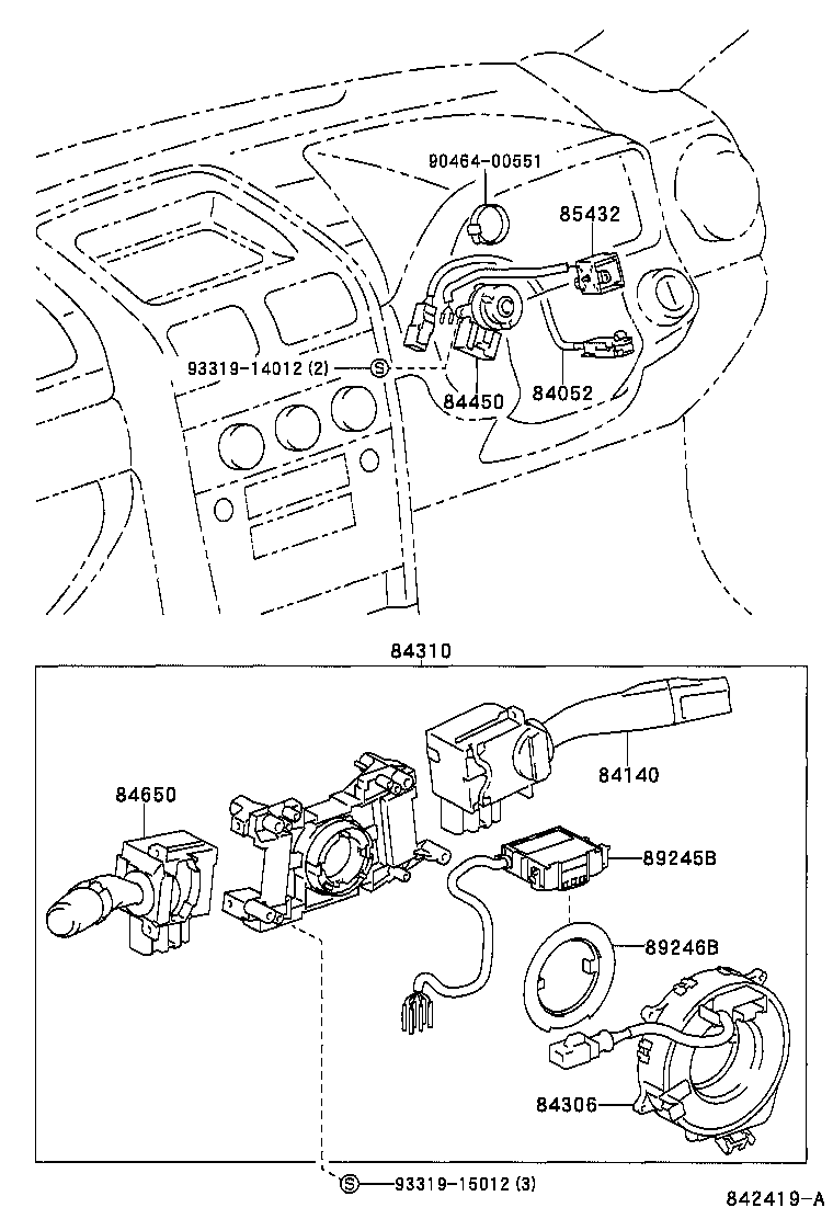 84165-53010 SWITCH, REAR FOG LAMP product image