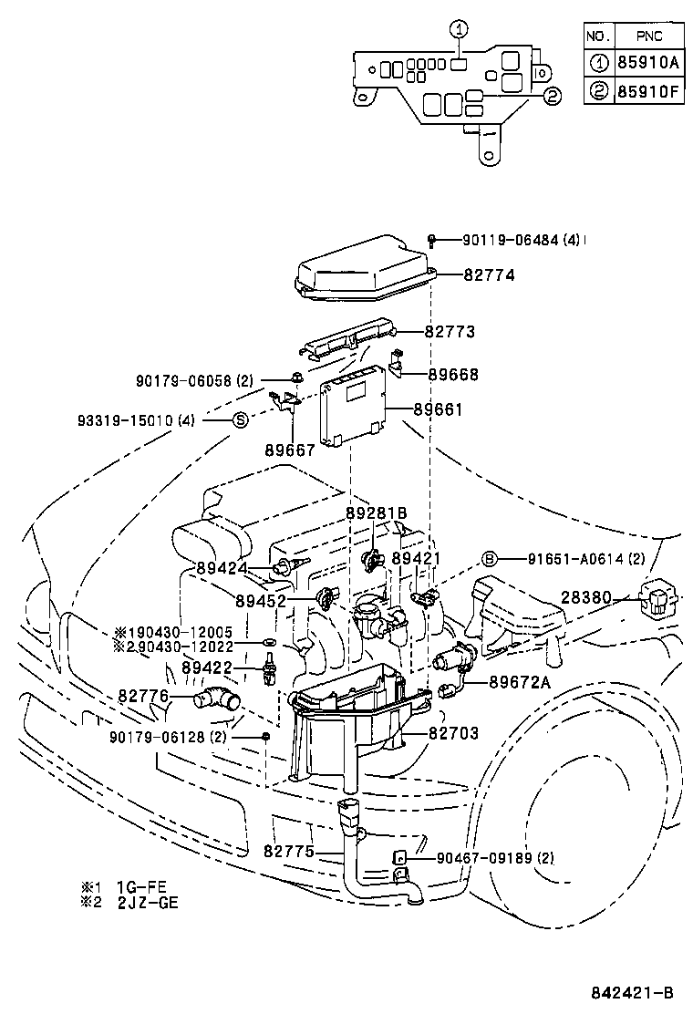 89422-30030 SENSOR, WATER TEMPERATURE (FOR E.F.I.) product image