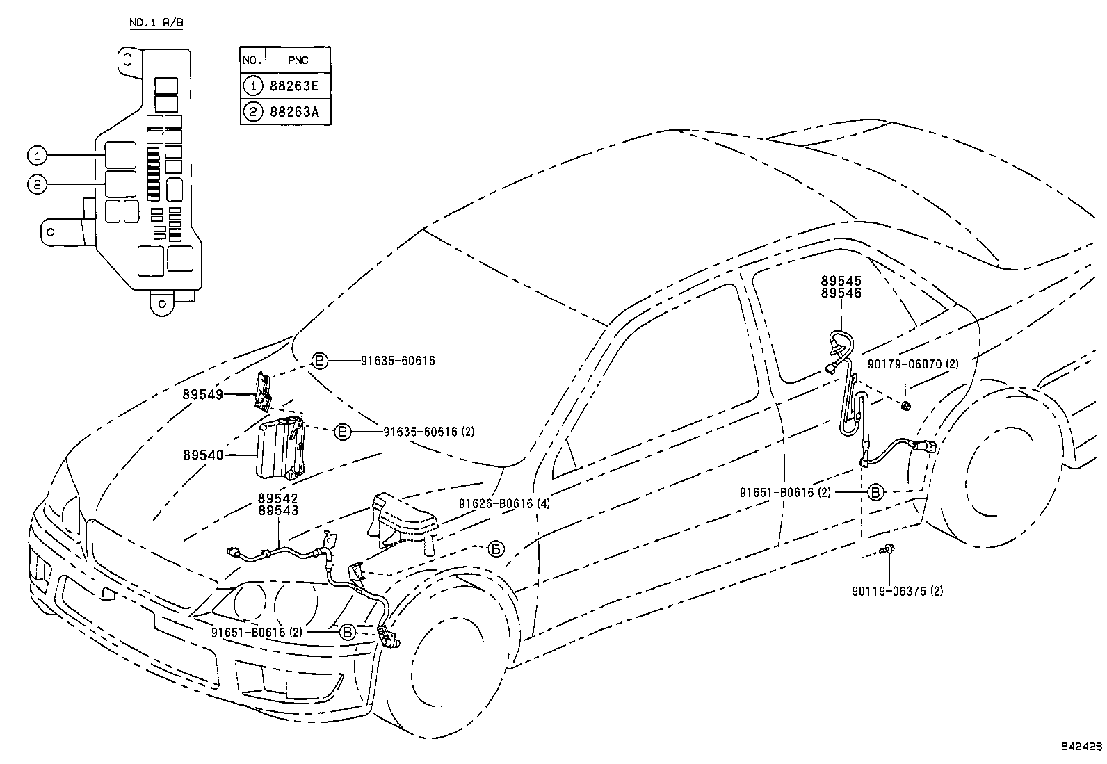 89549-53010 BRACKET, SKID CONTROL COMPUTER product image
