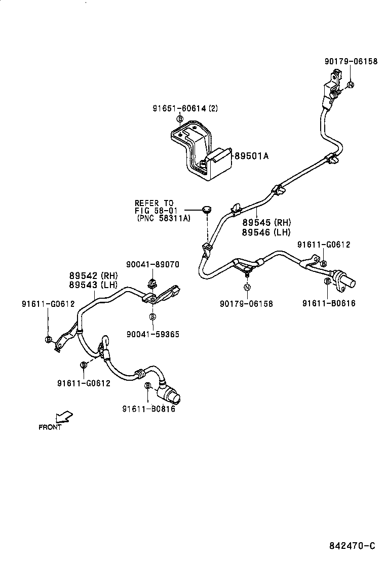 89544-97203 SENSOR, SPEED, REAR RH product image
