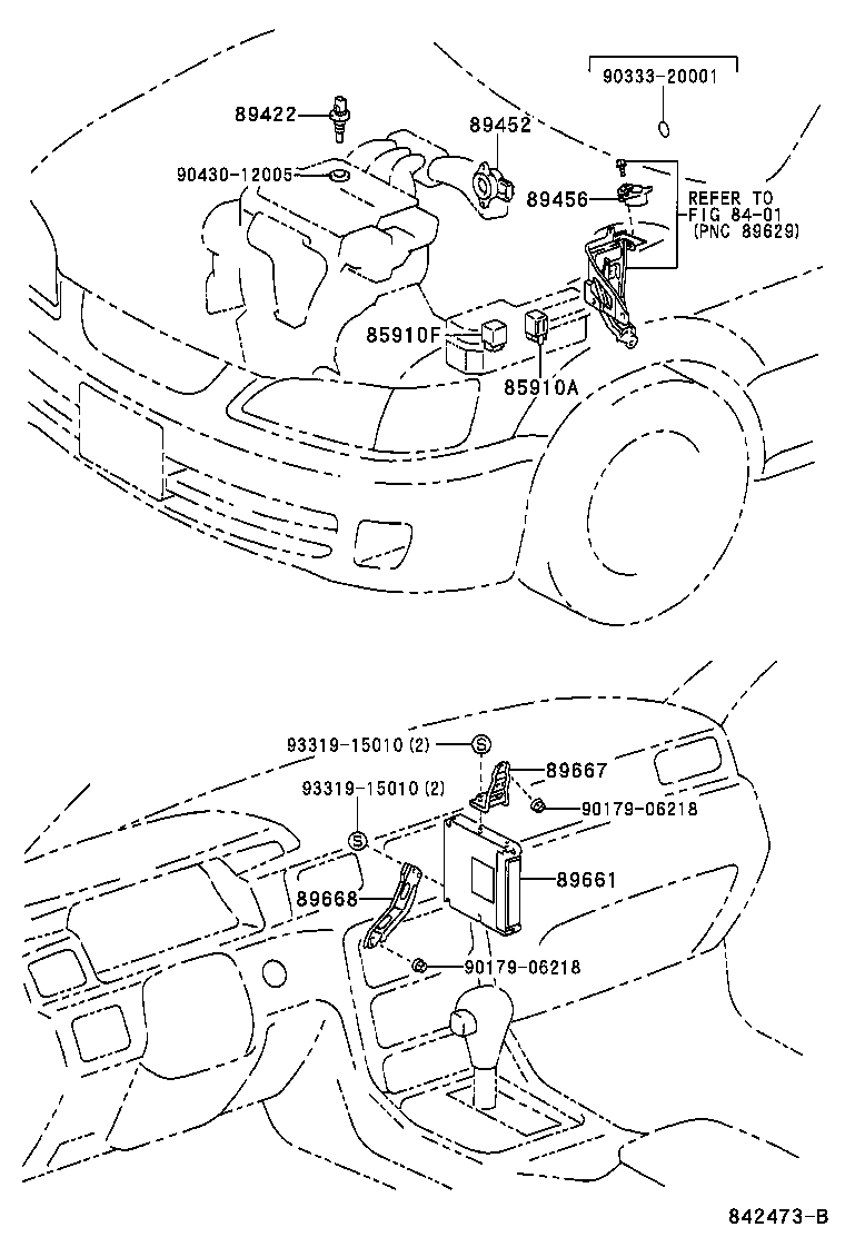 89668-33090 BRACKET, ENGINE CONTROL COMPUTER, NO.2 product image