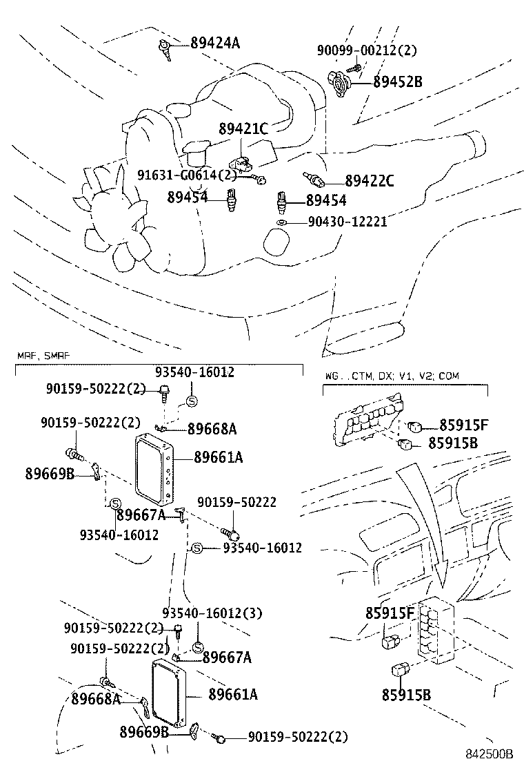 89420-26040 SENSOR, TURBO PRESSURE (FOR DIESEL TURBO) product image