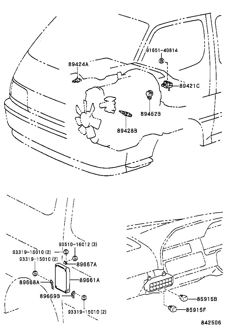 89420-26040 SENSOR, TURBO PRESSURE (FOR DIESEL TURBO) product image