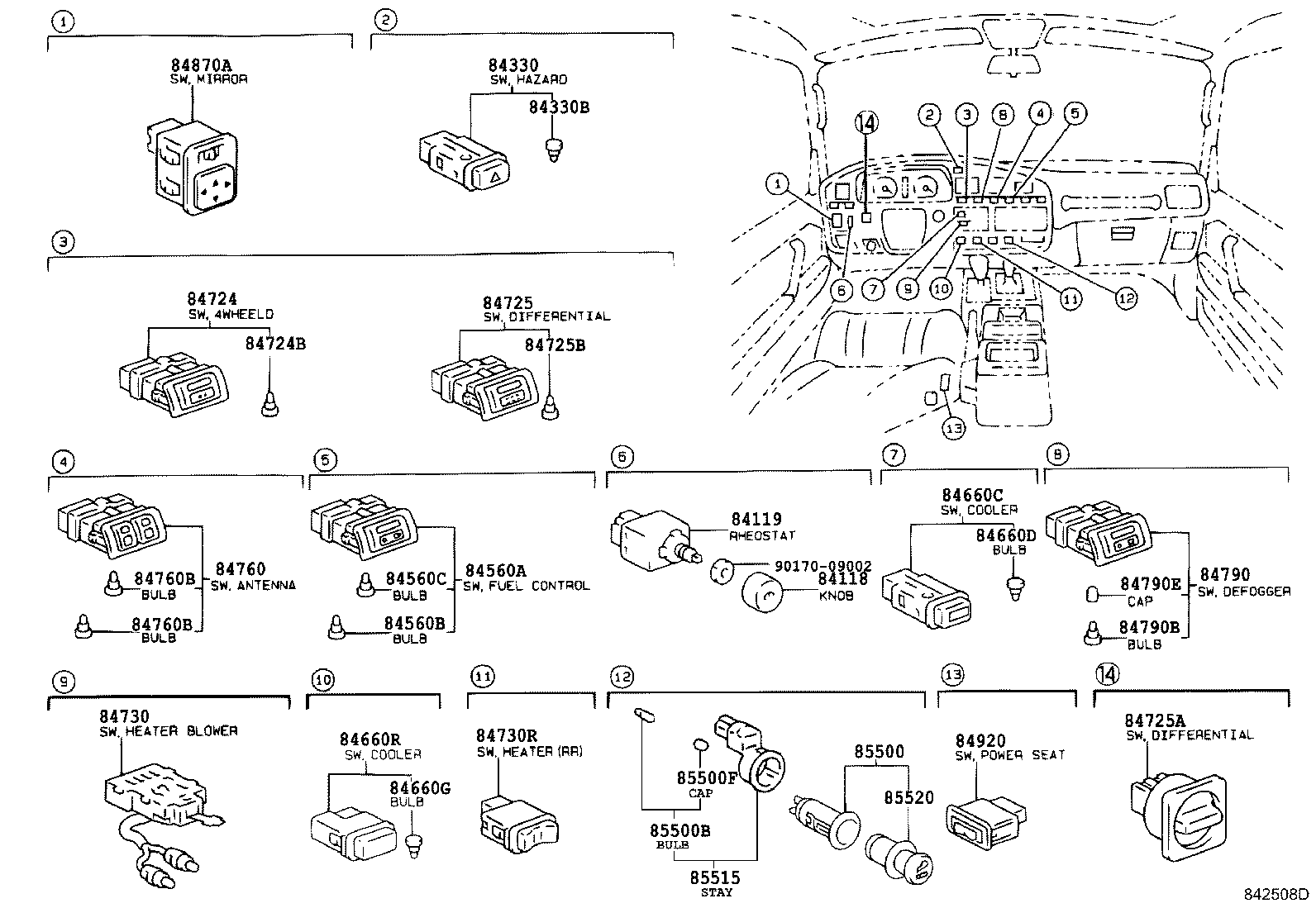 28529-17050 BRACKET, PREHEATING TIMER, NO.1 product image