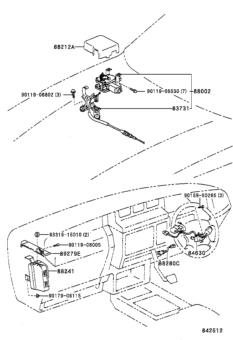 88283-30091 HOSE, CRUISE CONTROL VACUUM product image