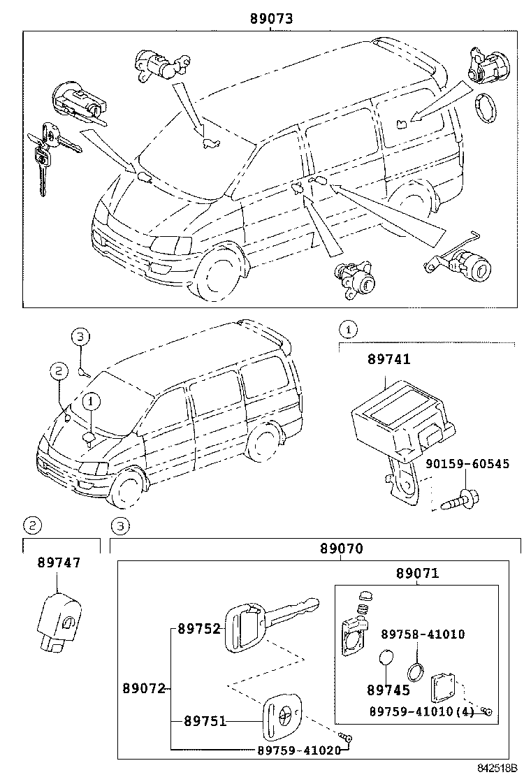 89741-28080 RECEIVER, DOOR CONTROL product image