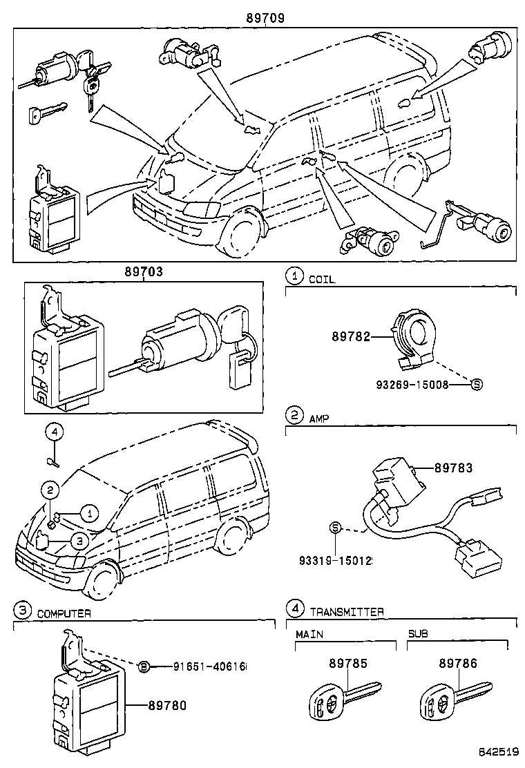89786-28040 TRANSMITTER, TRANSPONDER KEY SUB product image