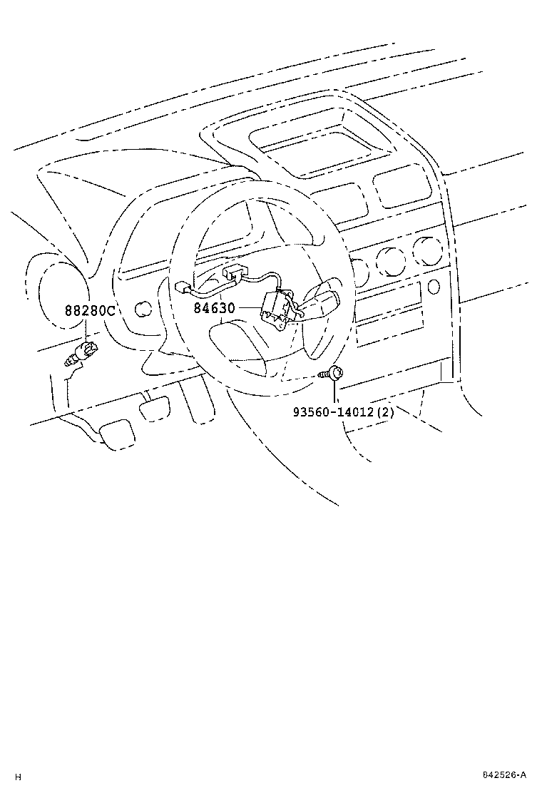 Toyota 84630-42011 SWITCH ASSY, CRUISE CONTROL MAIN